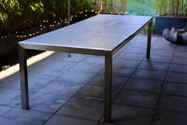 Grosser Gartentisch mit Steinplatte – 280 × 100 cm