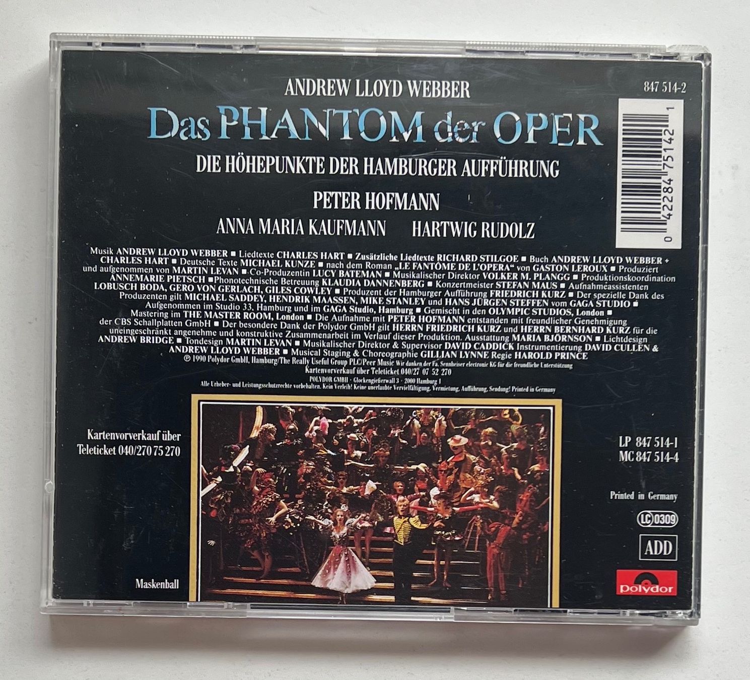 CD: Andrew Lloyd Webber / Das Phantom der Oper – Usato da Näfels venduto da rottabi 2
