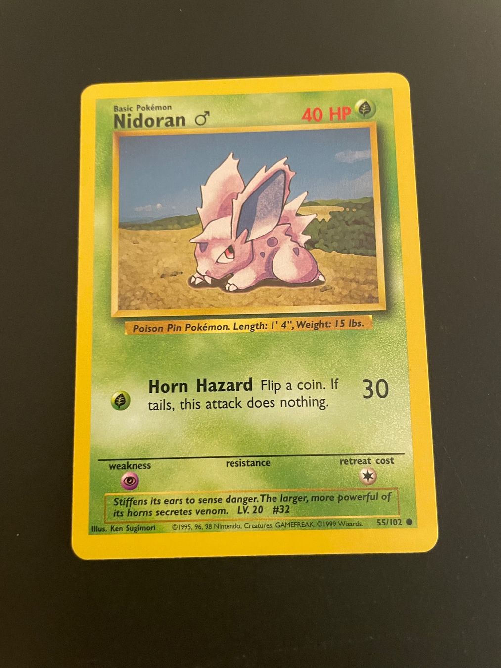 Pokémon Carte collezionabili: Nidoran Base Set 55/102 – Usato da Zürich venduto da pokemon_cards