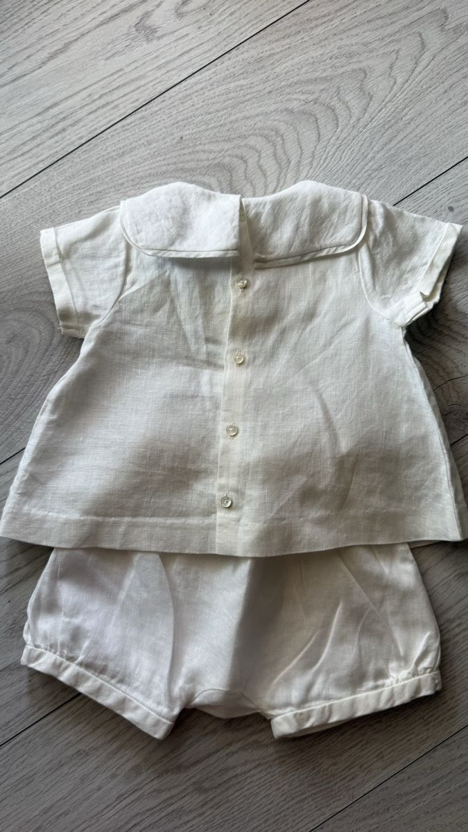Costumi: Baby Anzug aus Leinen  – Nuovo e nell'imballaggio originale da Niederglatt ZH venduto da Ivan.Kryvoshei 3