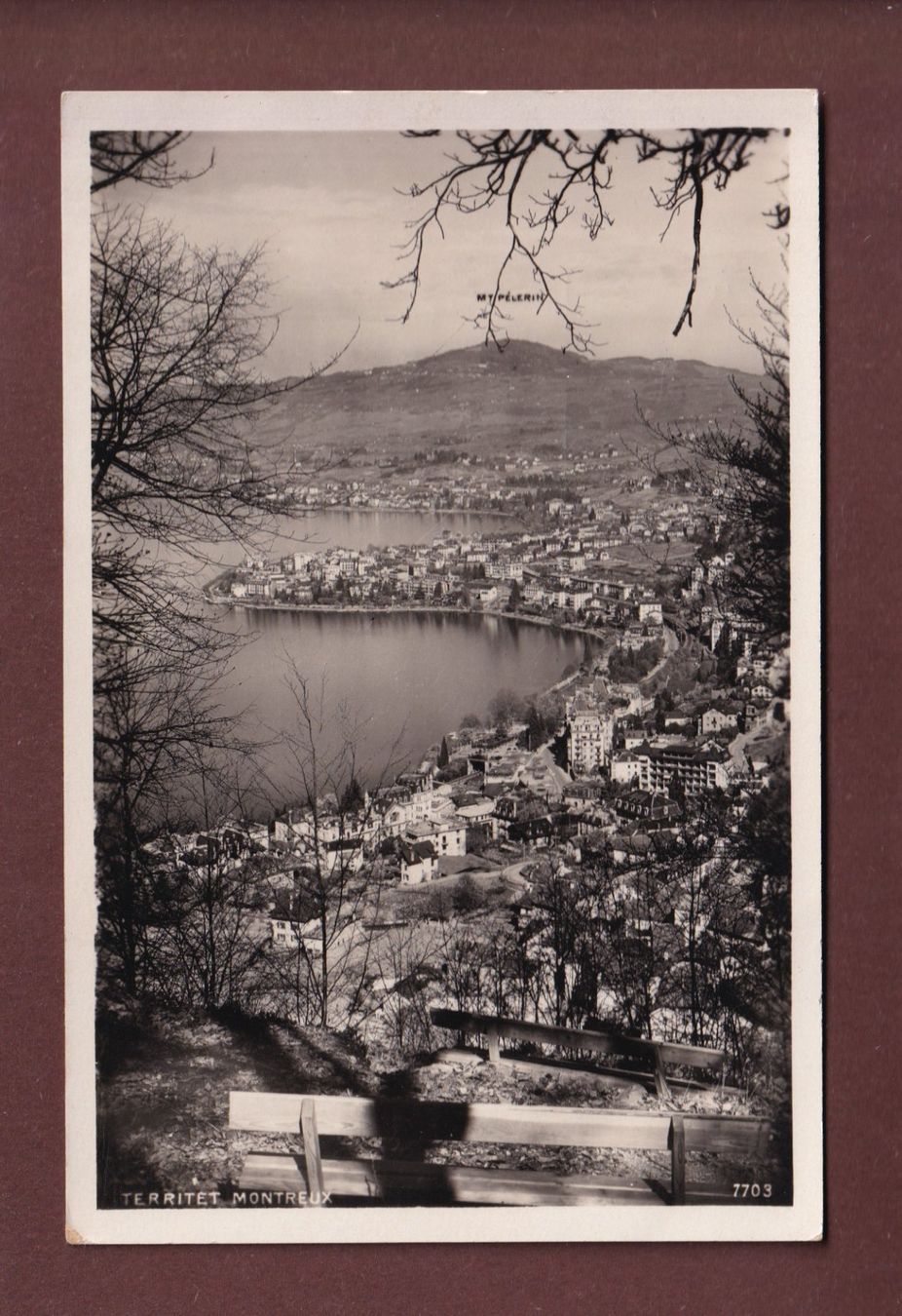 Cartoline postali: TERRITET - MONTREUX - 1935 – Usato da Pully venduto da nicecards-shop