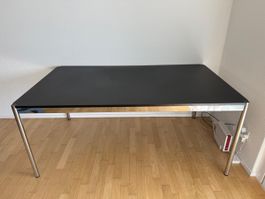 USM Haller Tisch – Schwarz / Chrom, 175 × 100 cm