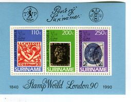 Block "One Penny Black". Suriname.