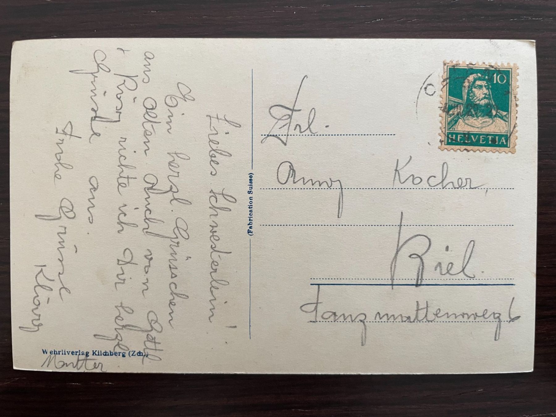 Cartoline postali: OLTEN gedeckte Holzbrücke, Aare – Usato da Wald ZH venduto da TLILEF 1