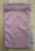 Microfaser Handytasche, rosa/grau, ideal für unterwegs!
