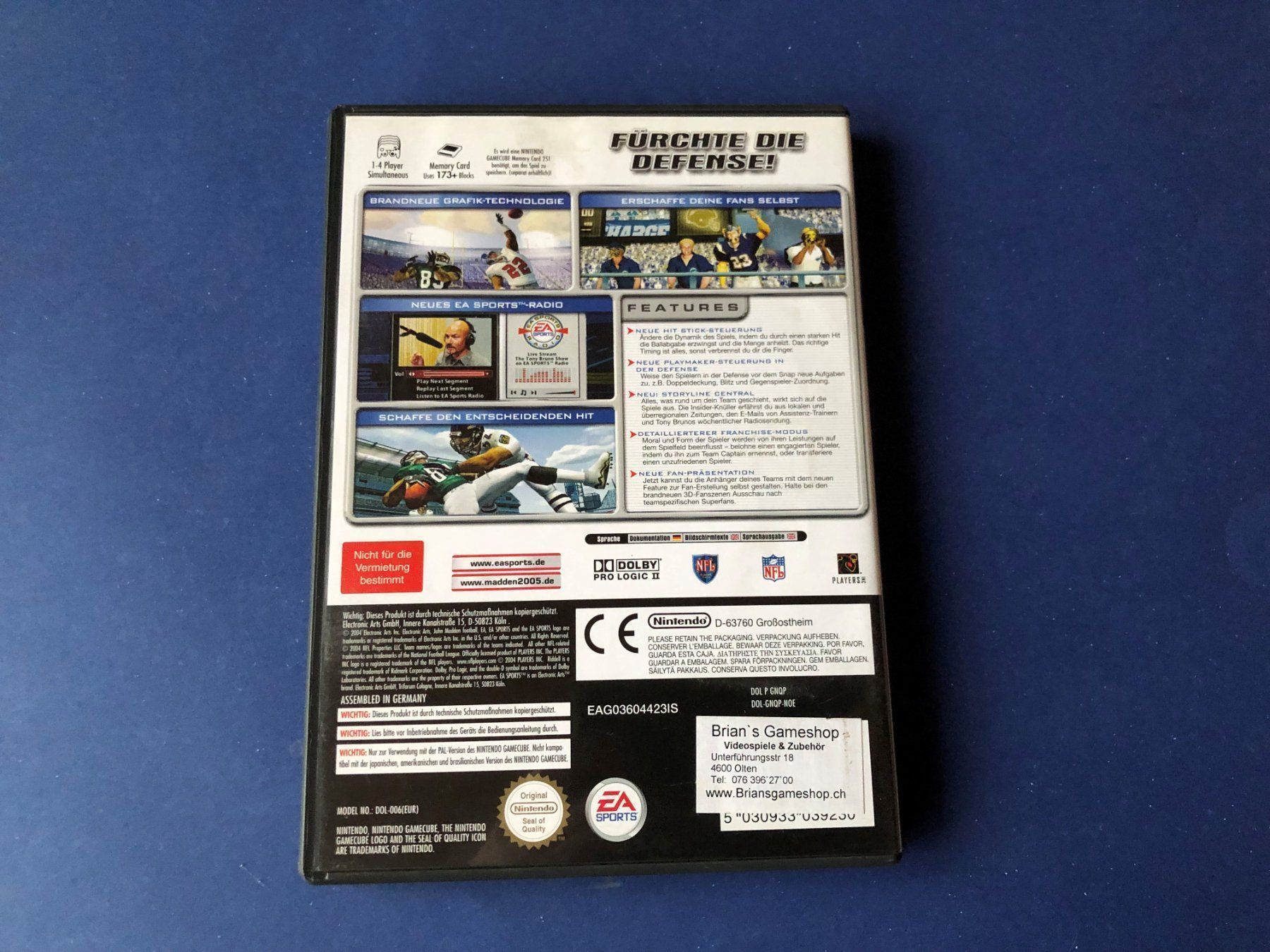 Nintendo Giochi: MADDEN 2005 SPIEL FÜR GAMECUBE – Usato da Hägendorf venduto da Briansgameshop 1