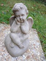 Beton Engel Herz Figur Dekoration Garten Aussenbereich