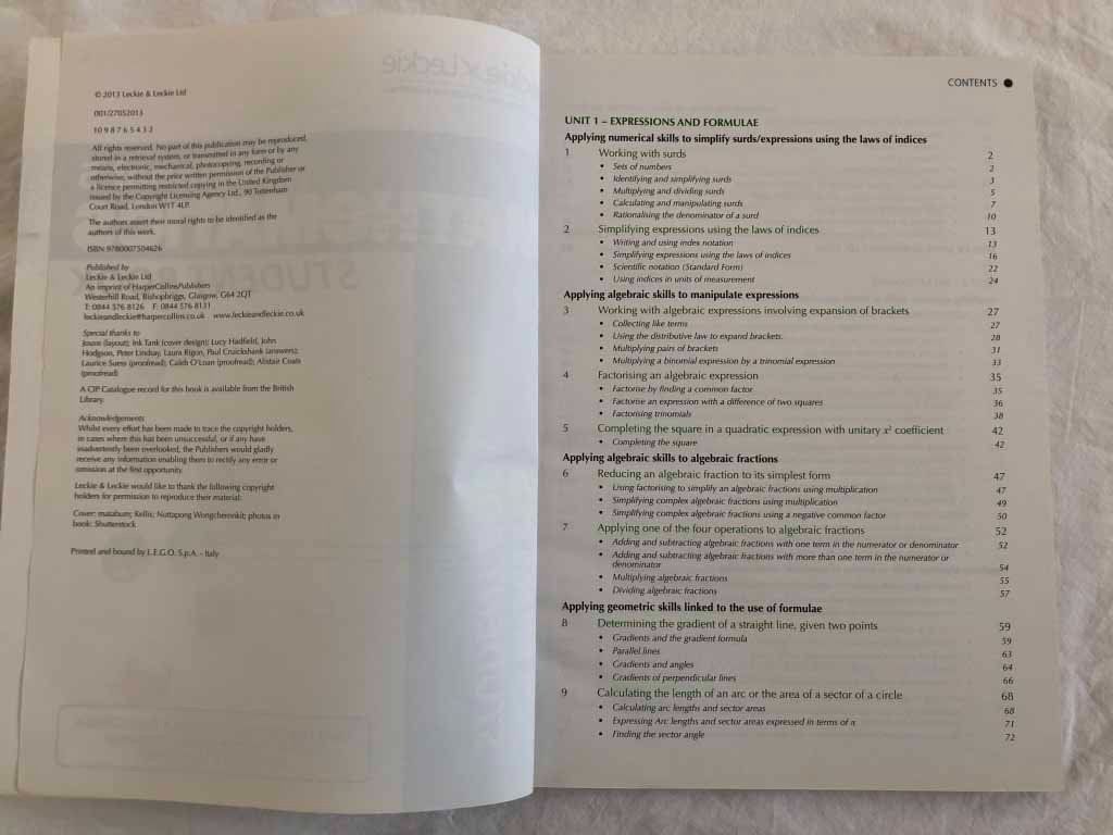 Libri: Schulbuch: English National 5 Math Student Book – Usato da Balzers venduto da Anna101 1