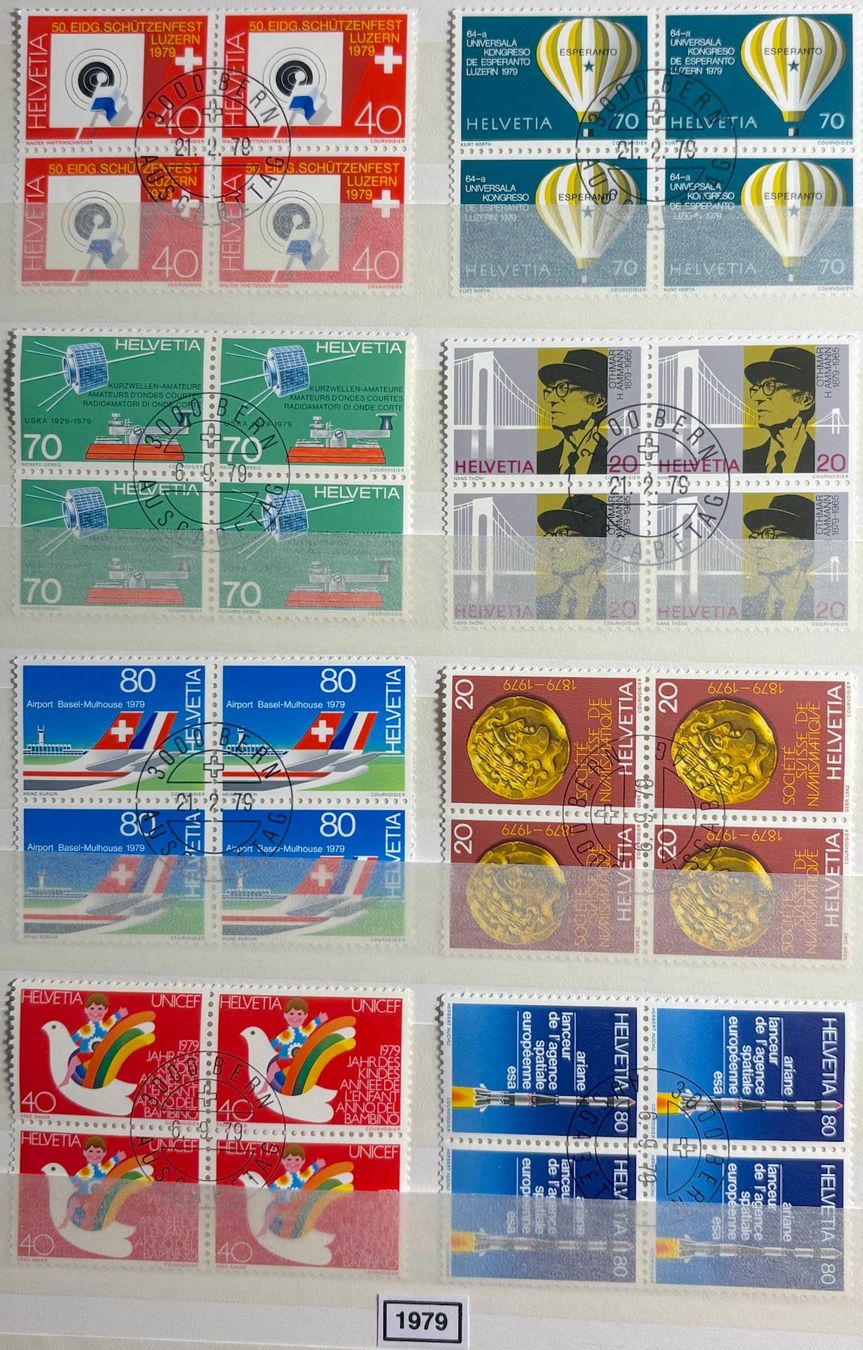 Tutti i francobolli: Timbres suisses 1979 Par 4 – Usato da Lausanne venduto da Cabessa