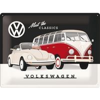 Blechschild 3D-VW MEET THE CLASSICS 30 x 40 cm