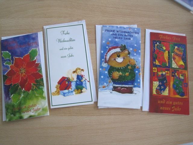 Cartoline: 4 schöne Weihnachtskarten mit Couvert(10 – Nuovo e nell'imballaggio originale da Schachen LU venduto da moepsli5