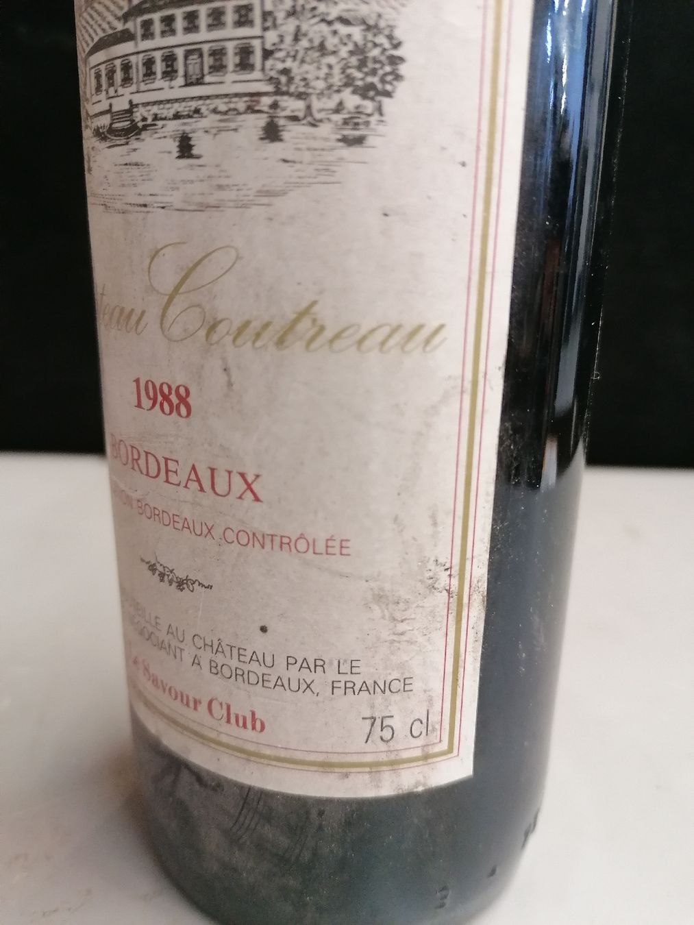 Vino: CHÂTEAU COUTREAU BORDEAUX 1988 – Nuovo (secondo la descrizione) da Genève venduto da Leboucheoreilles 4