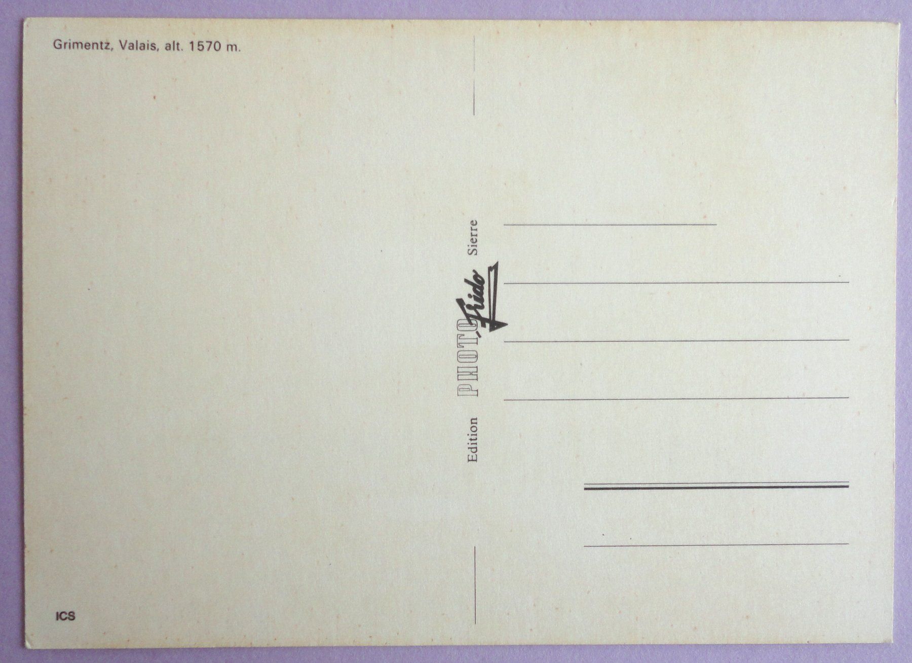 Cartoline postali: Grimentz, alt. 1570 m – Usato da Fétigny venduto da Billy2miny 1