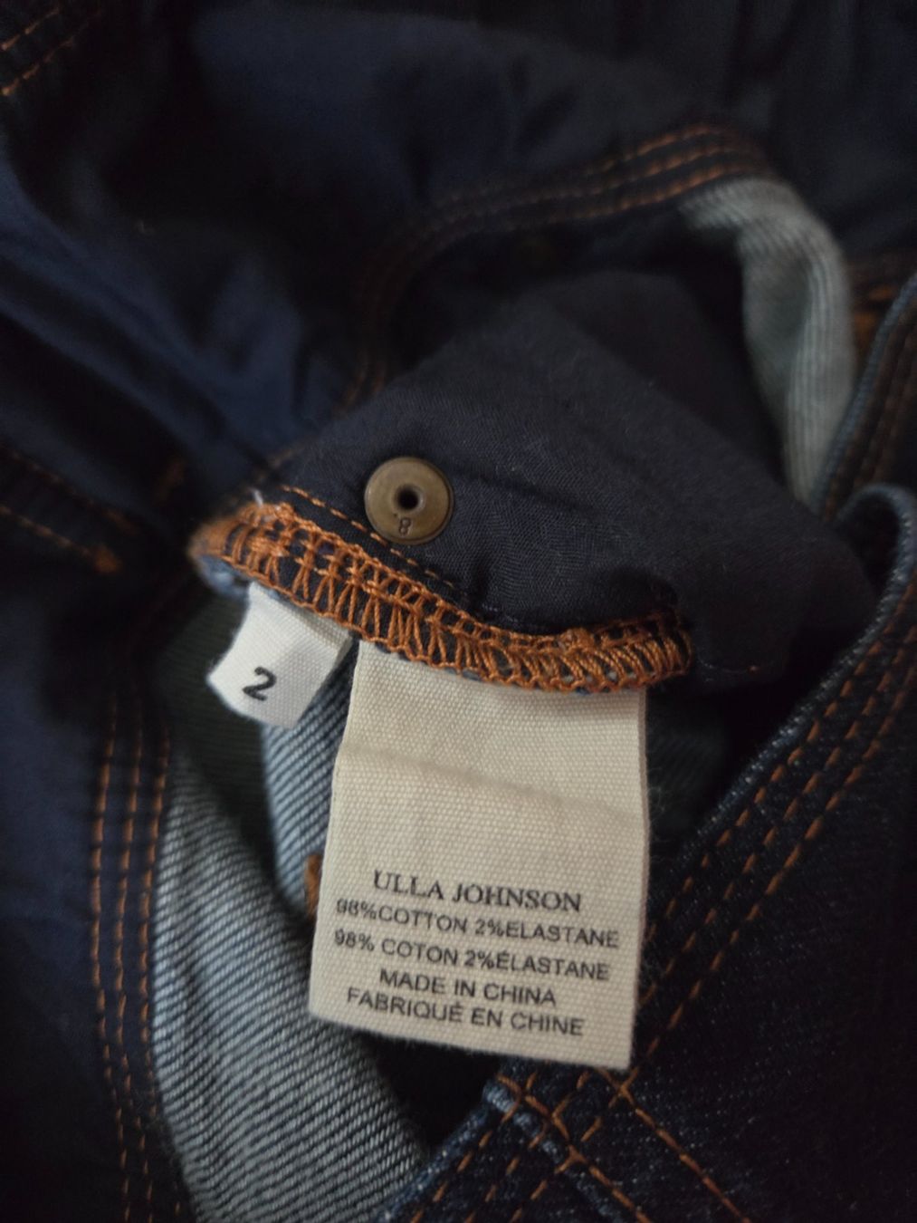 Ulla Johnson Jeans: Ulla Johnson jeans denim brut taille haute – Usato da Martigny venduto da ChrisMonc 4