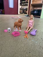 Barbie mit Hund und Welpe 