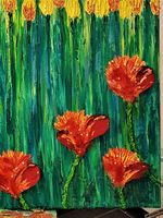 Ölbild Tulpen