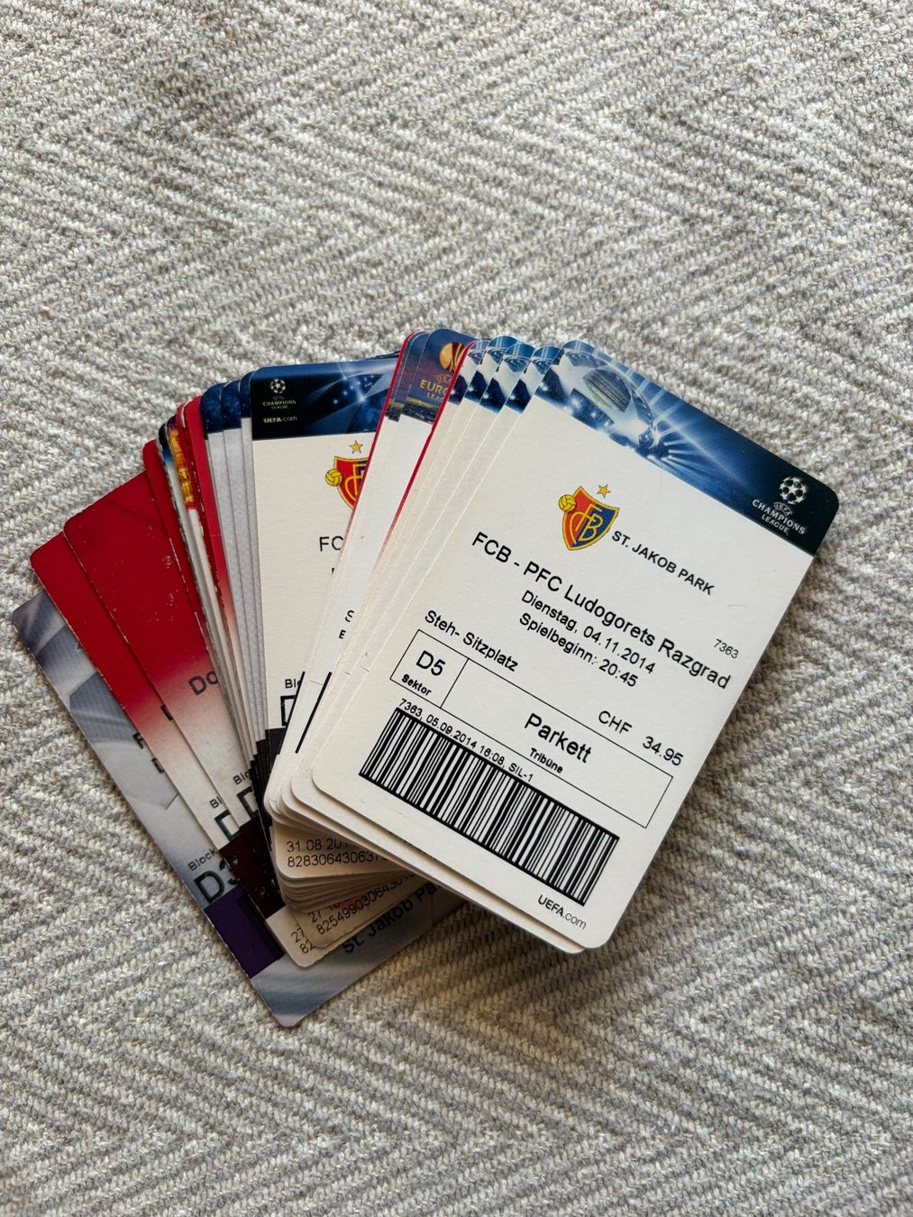 Billets: FC BASEL TICKETS 2002-2014 – D'occasion à Aarberg par umearocks