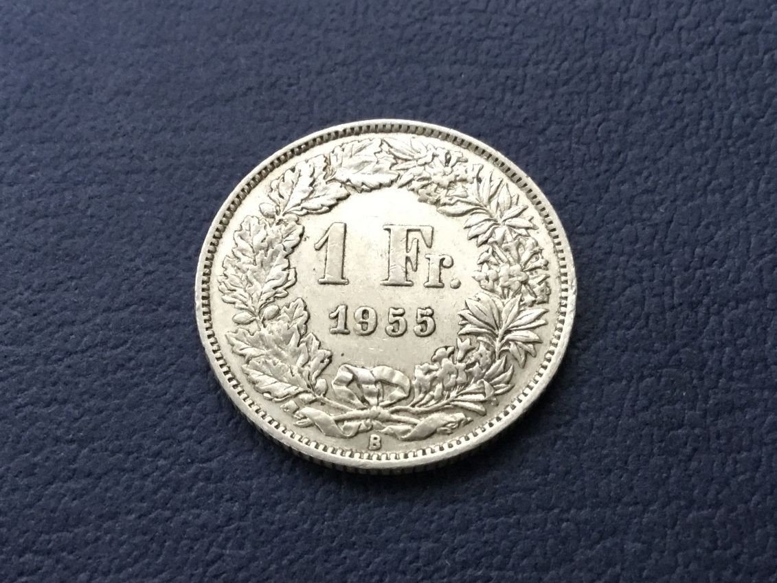 Tutti le monete: 1 Franken 1955 – Usato da St. Margrethen SG venduto da alfapeugeot10 1