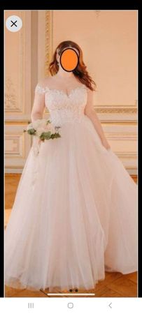 Hochzeitskleid Weiss Tüll A-Linie Grösse 40/42 NP 2150
