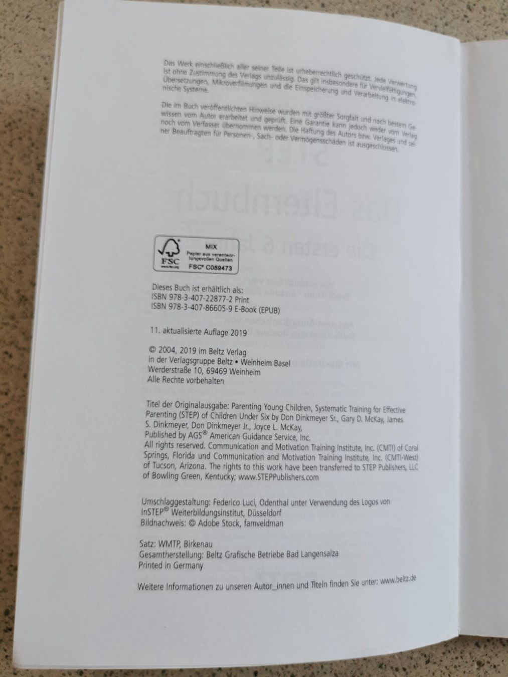 Livres: STEP: Das Elternbuch Die ersten 6 Jahre – D'occasion à Oberuzwil par schoenenberm 2