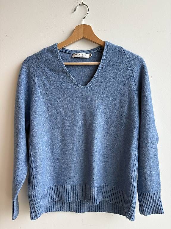 Maglioni & Felpe: In Linea Berlin Pullover Gr. 38 Wolle Kaschmir Blau – Usato da Schaffhausen venduto da Miorajah