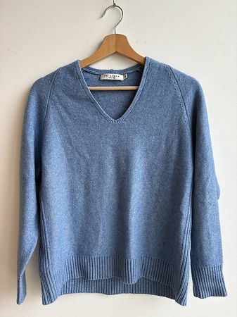 In Linea Berlin Pullover Gr. 38 Wolle Kaschmir Blau
