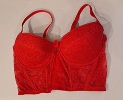 Spitzen-Bustier/Corsage, Rot