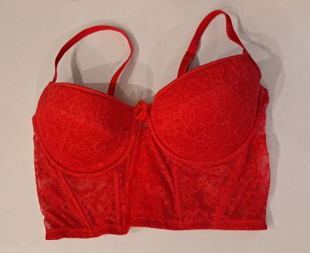Spitzen-Bustier/Corsage, Rot