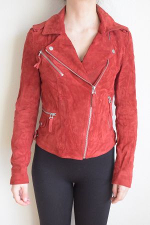 Wildleder-Jacke von Yessica, Grösse 34/XS