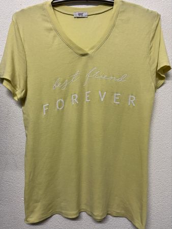 Ipsy Shirt L, Vanille Gelb "Best Friend forever“