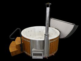 XL Premium Hot Tub Badefass Whirlpool Jacuzzi Hybrid-Heizung