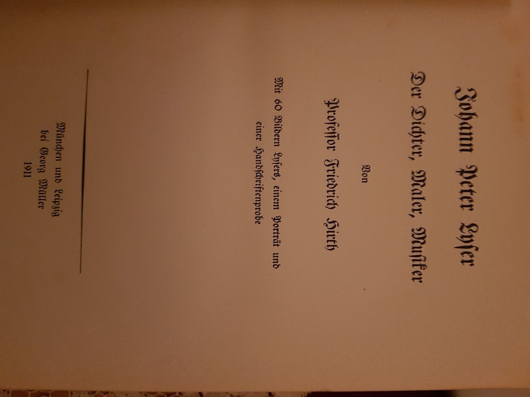 Libri: JOHANN PETER LYSER. DER DICHTER,MALER u. – Usato da zürich venduto da gabab 5