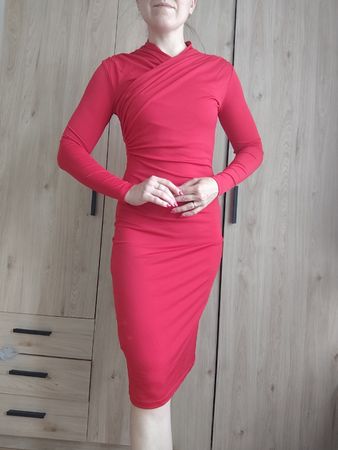 H&M Damen Kleid Rot Grösse S guter Zustand