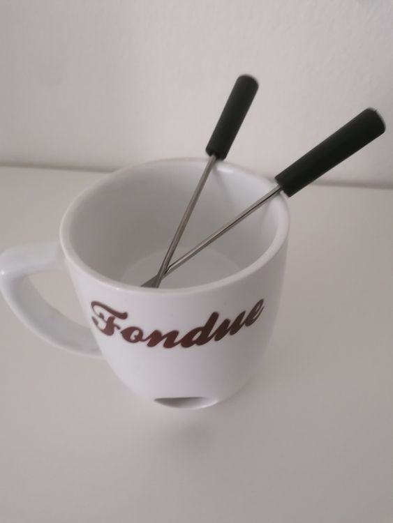 MINI FONDUE TASSE CAQUELON / SCHOKOLADEN FONDUE SET | Kaufen auf Ricardo