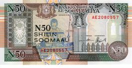 Bank of Somalia - Fifty Shilin - UNZ