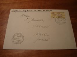 Flugbrief Pro Aero 1949, Lugano-La Chaux de Fonds