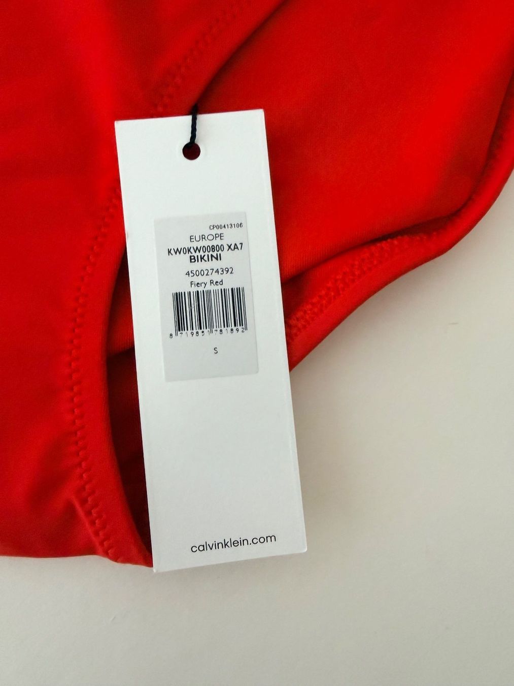 Calvin Klein Costumi da bagno & Bikini: CALVIN KLEIN, Bikini-Slip, Grösse S, Farbe Rot – Nuovo e nell'imballaggio originale da Rudolfstetten venduto da gst_g7xl 1