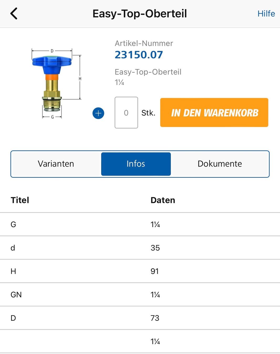 Armaturen: Easy-Top-Oberteil zu Schrägsitzventilen + Batteriev.5/4 Zoll – Neu (gemäss Beschreibung) aus Niedergösgen von elromano74 2