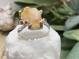 Opalring in Sterlingsilber, Gr 55