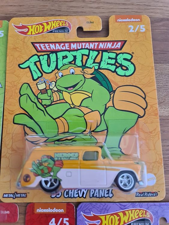 Hot Wheels Teenage Mutant Ninja Turtles - 55 Chevy Panel Van, 1/64, Occasion