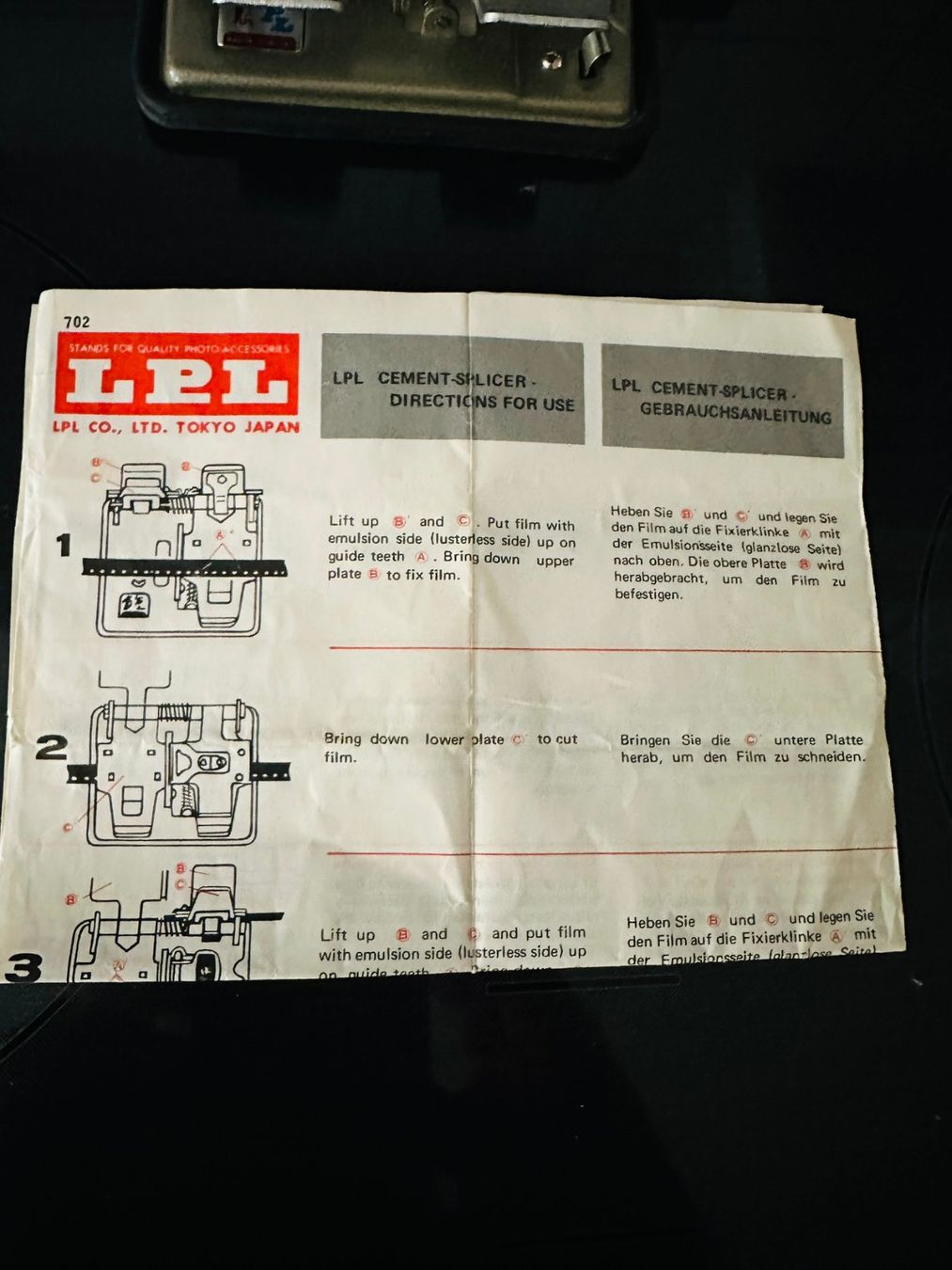 Home Cinema: Vintage LPL Cement Splicer – Usato da Binz venduto da banbolea 1
