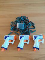 3 Nerf Elite Triad EX-3 Blaster mit Darts gebraucht