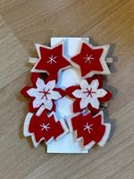 Weihnachtliche Holzklammern 6 Stk.