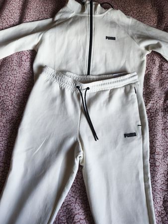 Puma Tracksuit Hoodie and Pants Cream Color Size M ,new