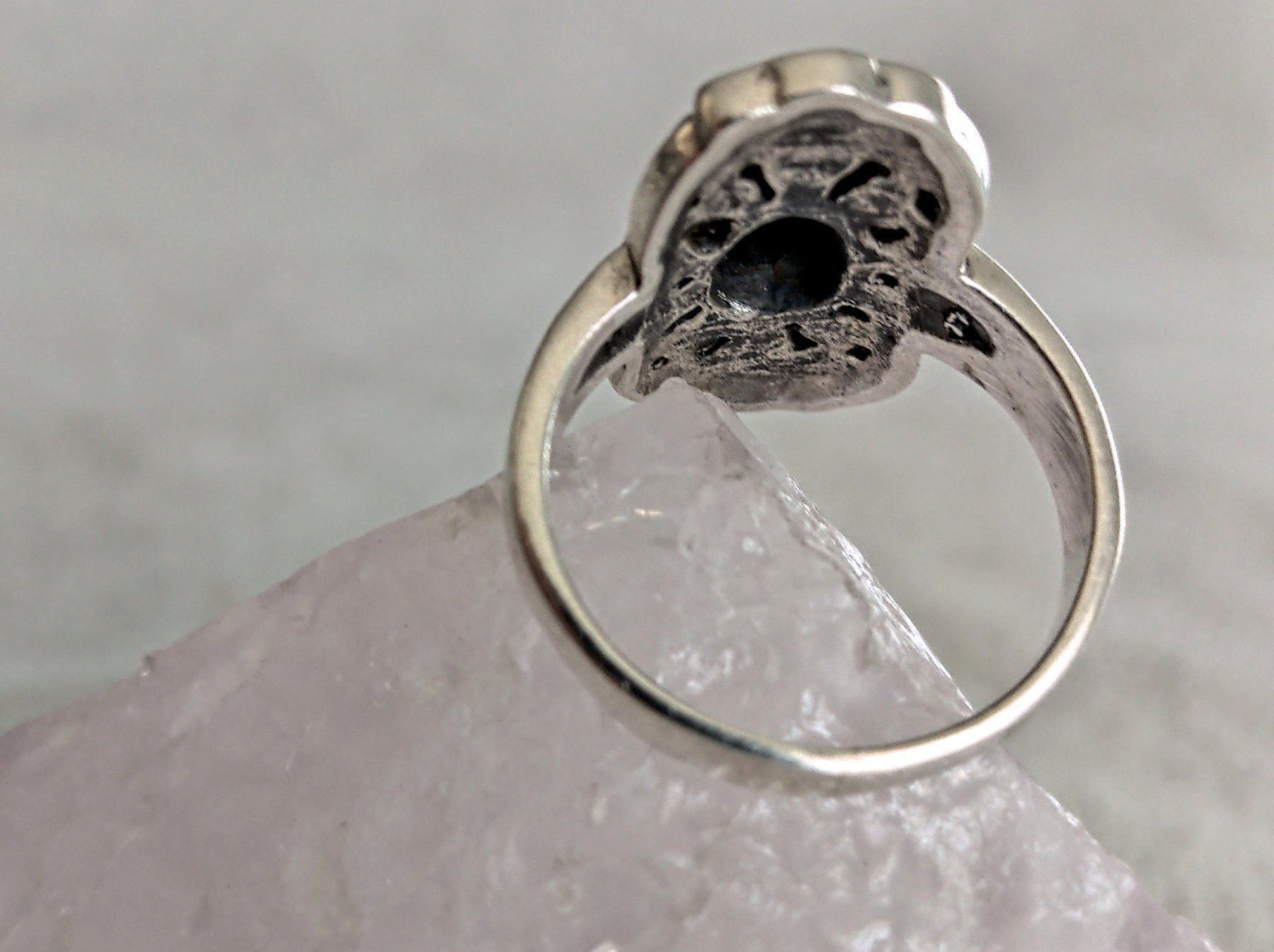 Anelli: Ring Silber 925 mit schwarzem Stein – Usato da Istighofen venduto da Ringparadies 1