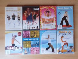 8 DVD Gymnastik, Turnen, Workout, Fitness