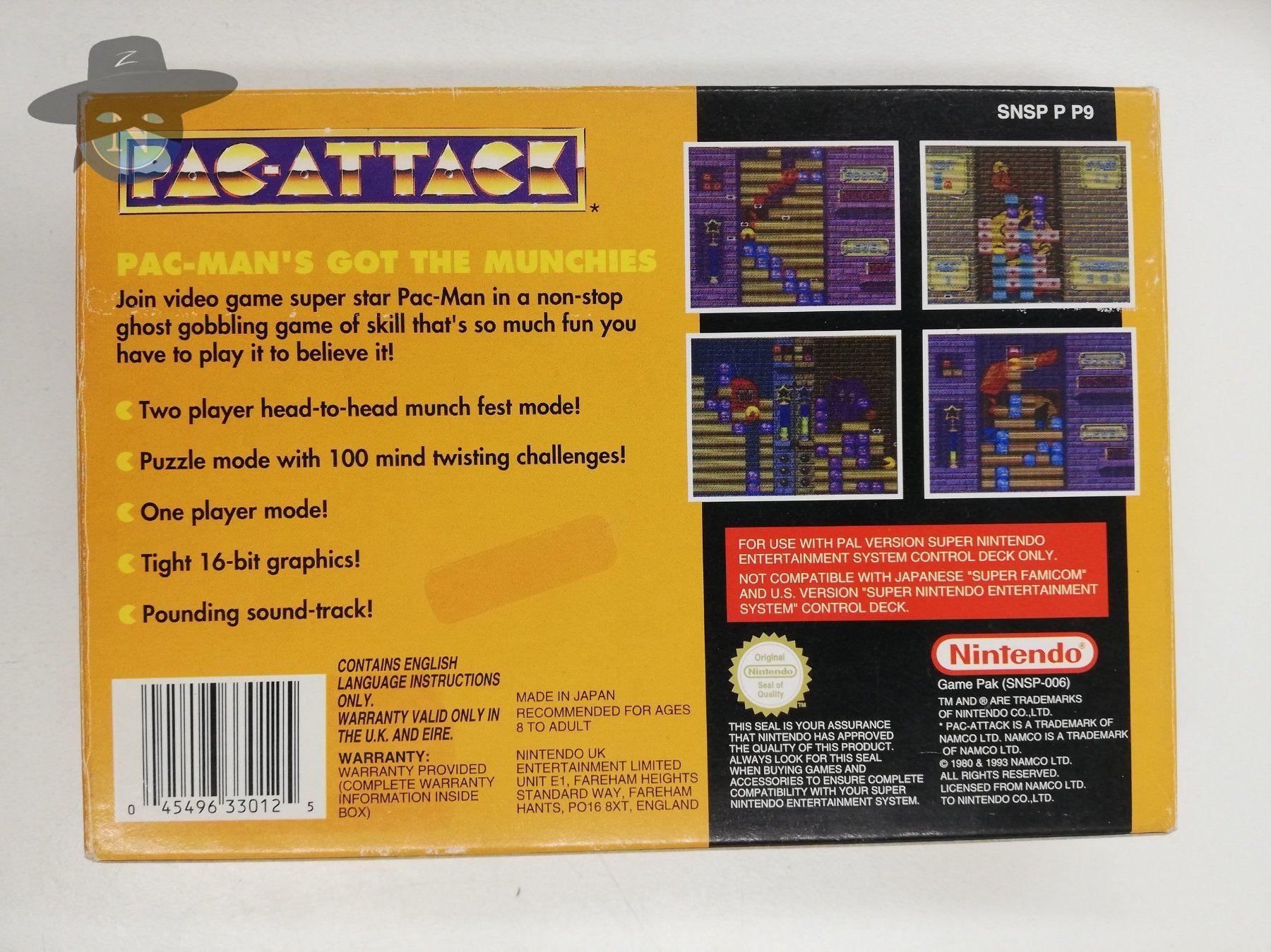 Nintendo Giochi: Pac-Attack / UK / Super Nintendo SNES – Usato da St. Gallen venduto da zorro_dc 1