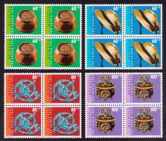 1995_B247-250_PRO PATRIA_Volkskunst lV_VIERERBLOCKS ! **