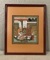 Jolie Miniature Érotique Indienne Art Sensualité Rajasthan