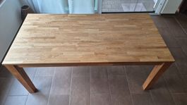 Massiver Holztisch mit Verlängerungen (180-270 x 90 cm)
